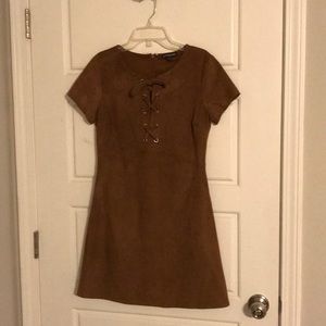 Express suede dress